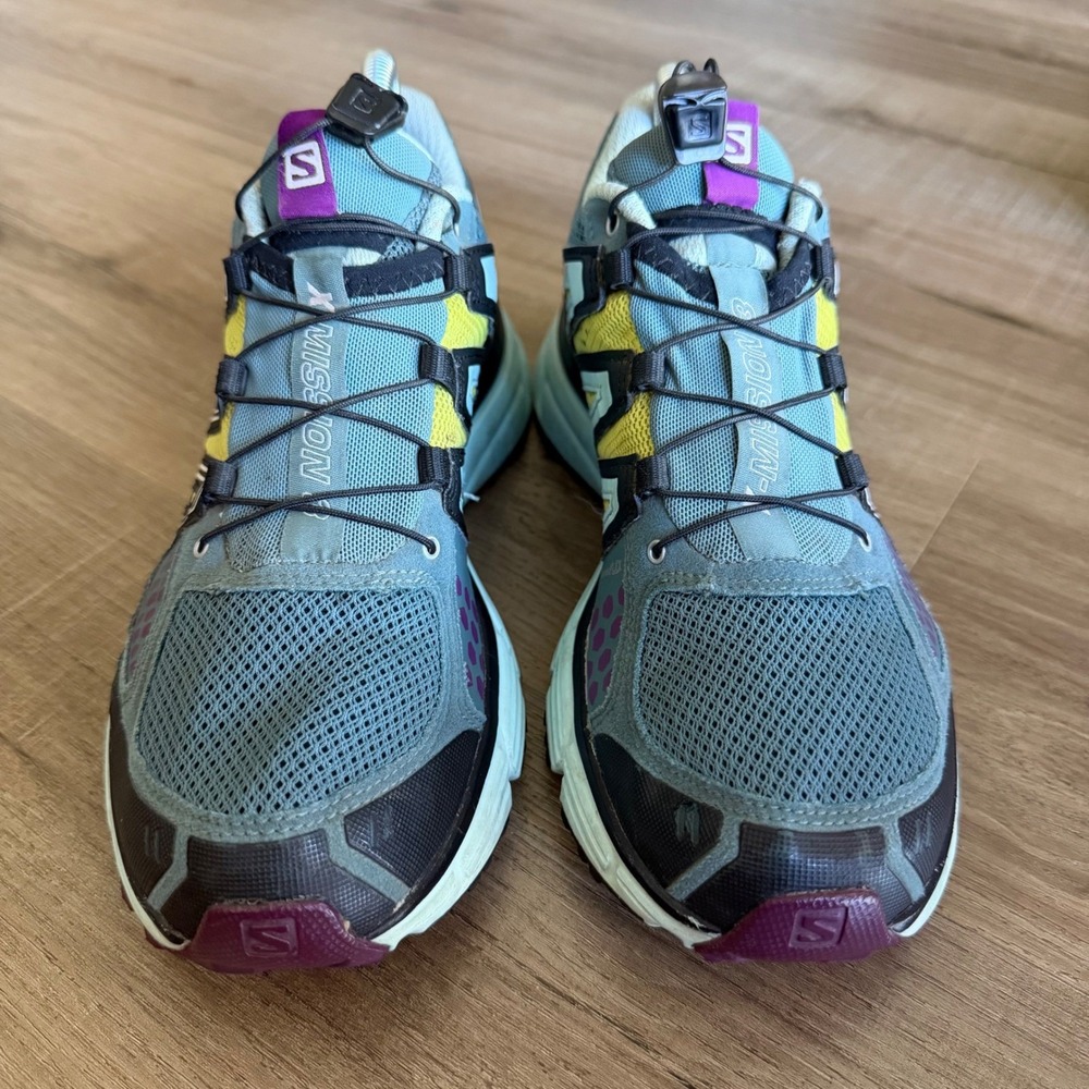 Salomon X-Mission 3 Womens Trail Running Shoes Blue Purple 402382 Size 9